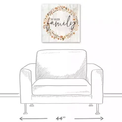 Best Personalized Family Harvest Wreath Canvas Print Fall