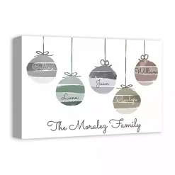 Discount Personalized Family Ornaments Canvas Art Print Christmas Art & Wall Decor