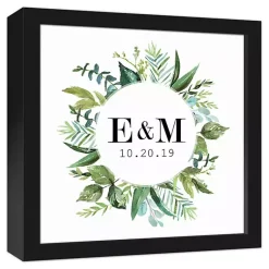 Kirklands Home Wall Quotes & Signs|Personalized Framed Monogram Leaves Wall Plaque