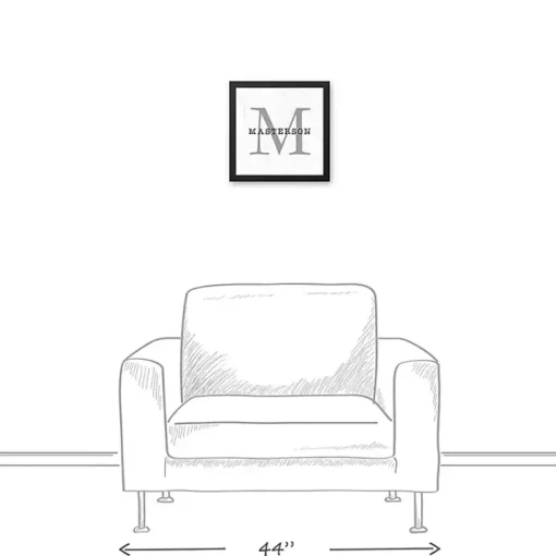 Kirklands Home Monogram Wall Decor|Personalized Framed Monogram Canvas Wall Plaque