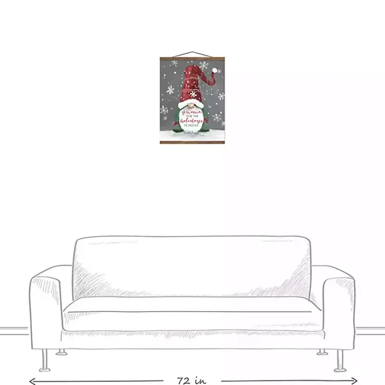 Discount Personalized Gnome Teak Hanging Wall Plaque Christmas Art & Wall Decor