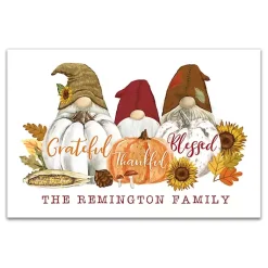 Clearance Personalized Grateful Gnomes Canvas Art Print Fall