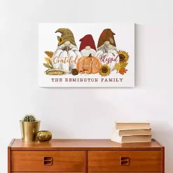 Clearance Personalized Grateful Gnomes Canvas Art Print Fall
