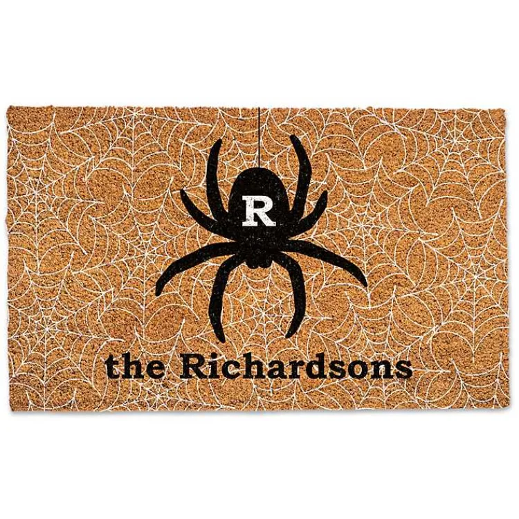 Discount Personalized Hanging Spider Halloween Doormat Halloween