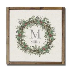 Best Personalized Holly Wreath Framed Wall Plaque Christmas Art & Wall Decor