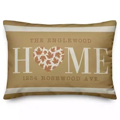 New Personalized Home With Heart Harvest Throw Pillow Fall