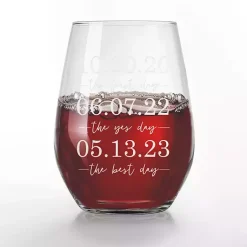 Kirklands Home Glassware & Drinkware|Personalized Important Dates Glasses, Set of 2