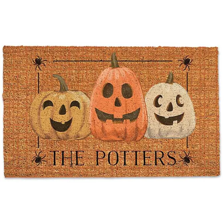 Outlet Personalized Jack-O-Lantern Halloween Doormat Halloween
