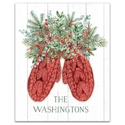 Outlet Personalized Joyful Mittens Canvas Art Print Christmas Art & Wall Decor