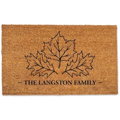 Personalized Leaf Trio Doormat Fall
