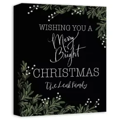 Personalized Merry & Bright Christmas Wall Plaque Christmas Art & Wall Decor