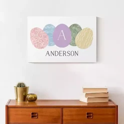 Best Personalized Monogram Egg Canvas Wall Plaque Easter Decorations