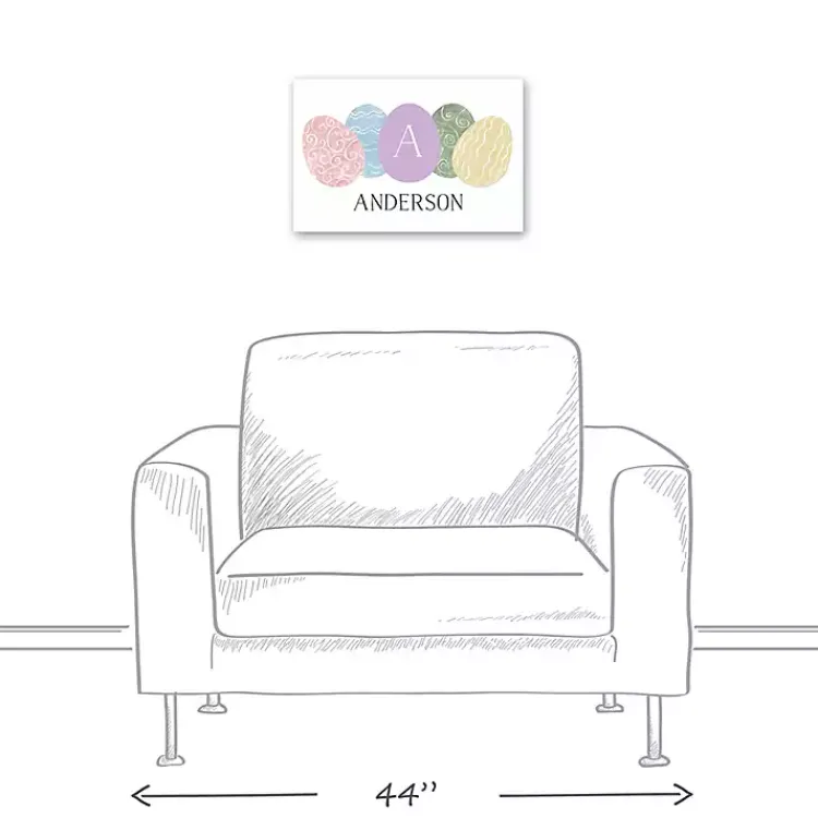 Best Personalized Monogram Egg Canvas Wall Plaque Easter Decorations