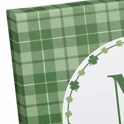 Personalized Monogram Shamrock Canvas Art Print St Patricks Day Decorations