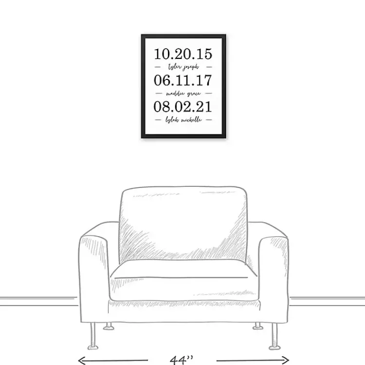 Kirklands Home Wall Quotes & Signs|Personalized Names & Dates Framed Canvas Print