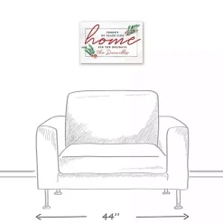 Personalized No Place Like Home Holly Canvas Print Christmas Art & Wall Decor