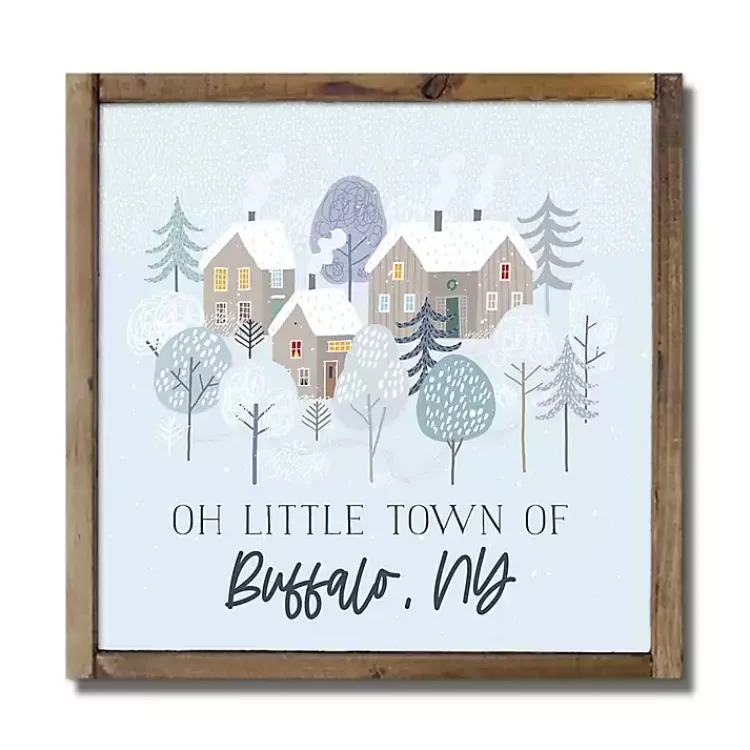 Discount Personalized Oh Little Town Framed Wall Plaque Christmas Art & Wall Decor