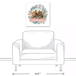 Hot Personalized Photo Easter Wreath Canvas Plaque Easter Decorations