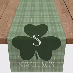 Outlet Personalized Plaid Clover Table Runner, 72 in. St Patricks Day Decorations