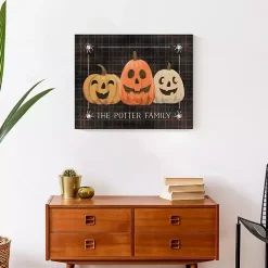 Best Personalized Plaid Jack O Lanterns Canvas Print Halloween