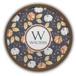 Best Personalized Pumpkin Monogram Brown Framed Print Fall