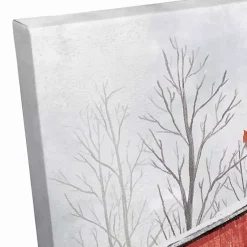 Online Personalized Red Holiday Barn Canvas Art Print Christmas Art & Wall Decor