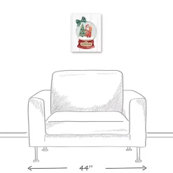 Outlet Personalized Santa Snowglobe Canvas Art Print Christmas Art & Wall Decor