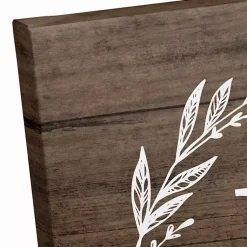 Kirklands Home Monogram Wall Decor|Personalized Shiplap Wreath Canvas Wall Plaque