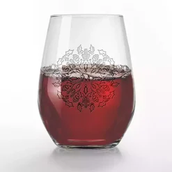 Personalized Snowflake Wine Glasses, Set of 2 Christmas Dining & Entertaining