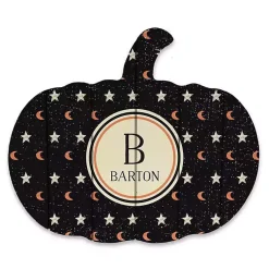 Hot Personalized Star & Moon Pumpkin Wood Plaque Halloween