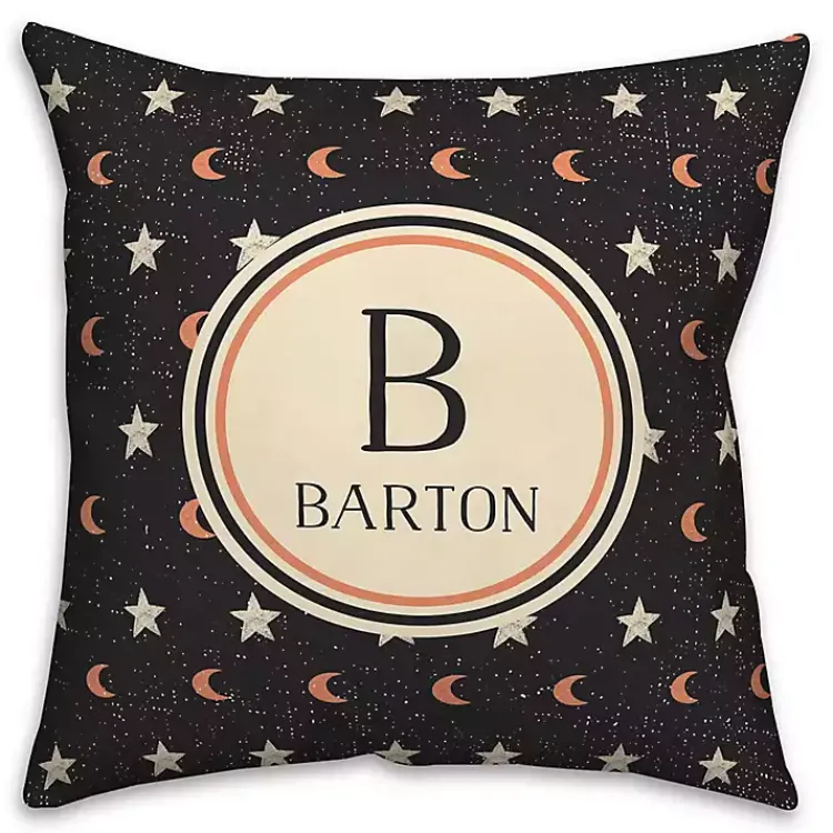 Discount Personalized Star and Moon Halloween Pillow Halloween