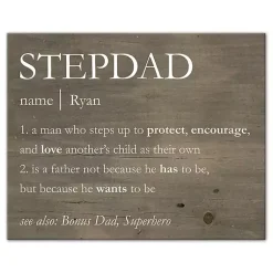 Kirklands Home Wall Quotes & Signs|Personalized Stepdad Definition Canvas Wall Plaque