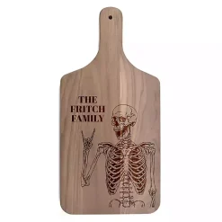 Personalized Walnut Rockin Skeleton Cutting Board Halloween
