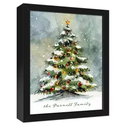 Clearance Personalized Watercolor Christmas Canvas Art Print Christmas Art & Wall Decor