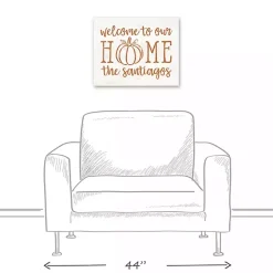 Discount Personalized Welcome Home Fall Canvas Art Print Fall