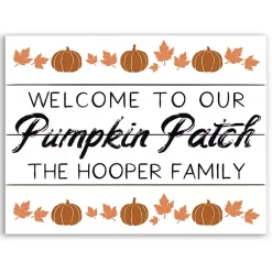 Online Personalized Welcome Pumpkin Patch Wood Art Print Fall