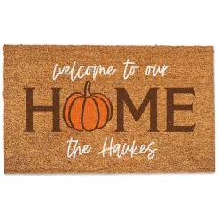 Discount Personalized Welcome to Our Home Pumpkin Doormat Fall