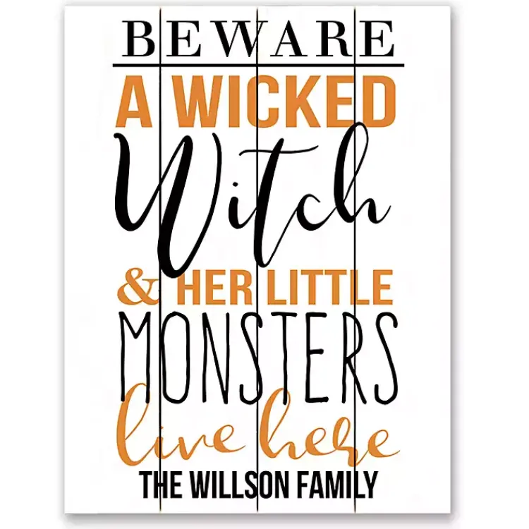 Clearance Personalized Wicked Witch Halloween Wall Art Halloween