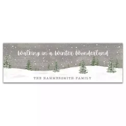New Personalized Winter Wonderland Canvas Wall Plaque Christmas Art & Wall Decor