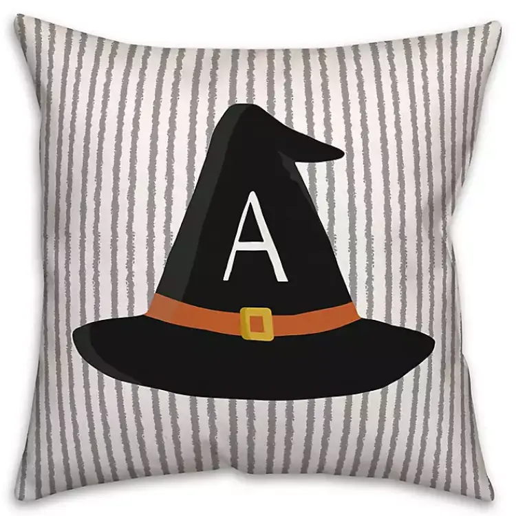 Discount Personalized Witch's Hat Monogram Pillow Halloween