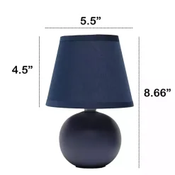 Kirklands Home Table Lamps|Petite Orb Ceramic Table Lamp Blue