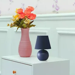 Kirklands Home Table Lamps|Petite Orb Ceramic Table Lamp Blue
