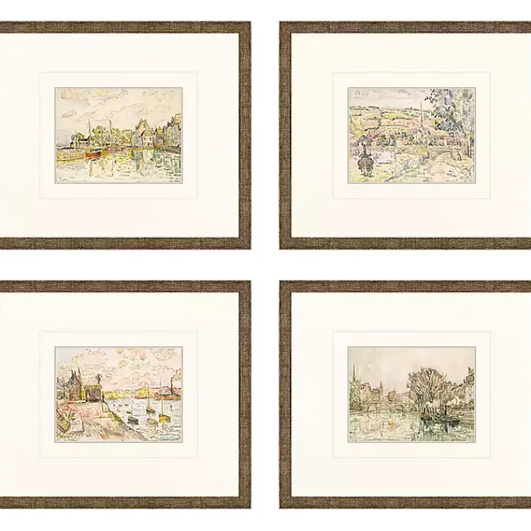 Kirklands Home Framed Art|Petite Landscapes Framed Art Prints, Set of 4