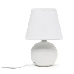 Kirklands Home Table Lamps|Petite Off Orb Ceramic Table Lamp White