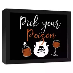 Clearance Pick Your Poison Framed Canvas Art Print Halloween