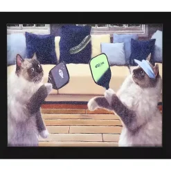 Kirklands Home Framed Art|Pickleball Cats Framed Art Print Multi