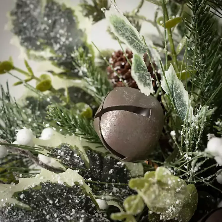 Clearance Pine & Berry Jingle Bell Christmas Arrangement Christmas Arrangements & Garland