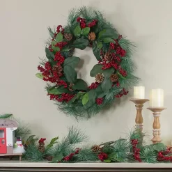 Pine Needles and Berries Wreath Wreaths