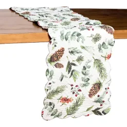 Best Pinecone and Plaid Reversible Table Runner Christmas Dining & Entertaining