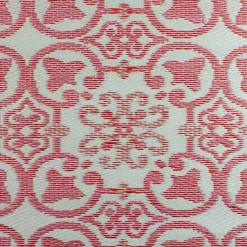 Kirklands Home Outdoor Rugs|Pink and Cream Floral Tile Outdoor Area Rug, 4x6